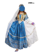 light blue Afghan kuchi dress