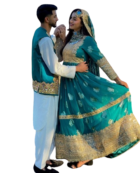 Beautifull Afghani couple Dress